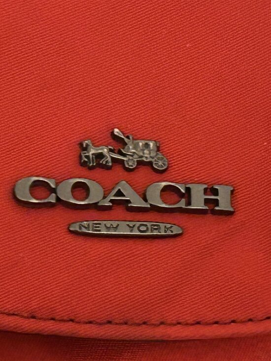 COACH Billie Charlie Nylon & Leather True Red Drawstring Bag Backpack F58814 main image 6